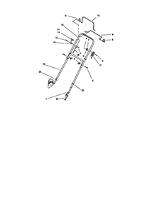 Handle Assembly Diagram and Parts List for 10331 8900001 AND UP Lawn Boy Lawn Mower